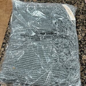 Cozy Gray Knit Shawl